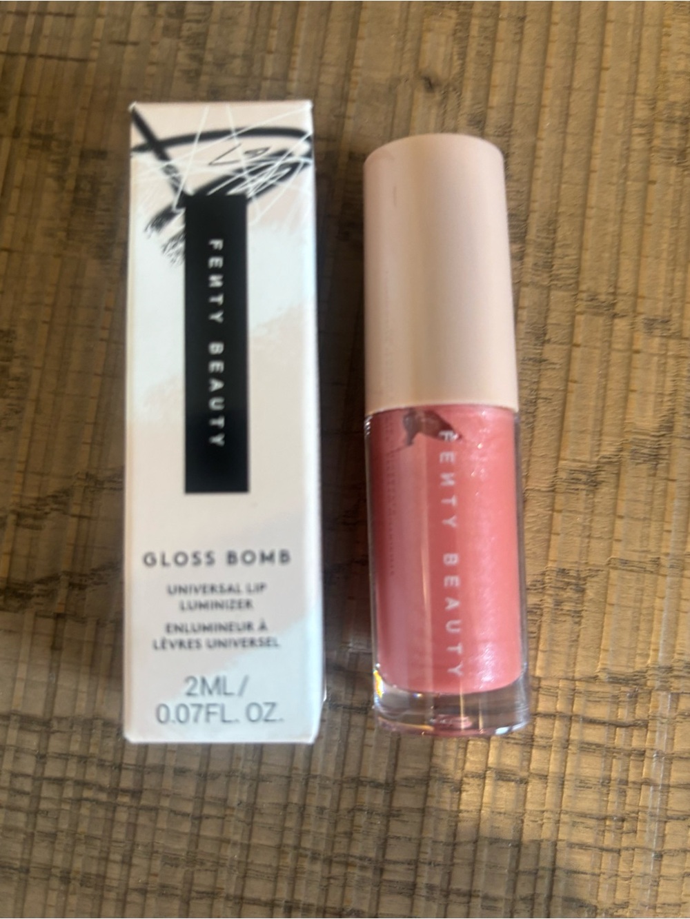 Fenty Beauty Gloss Bomb Fussy 02 Lip Luminizer — travel mini 2ml/.07fl oz.